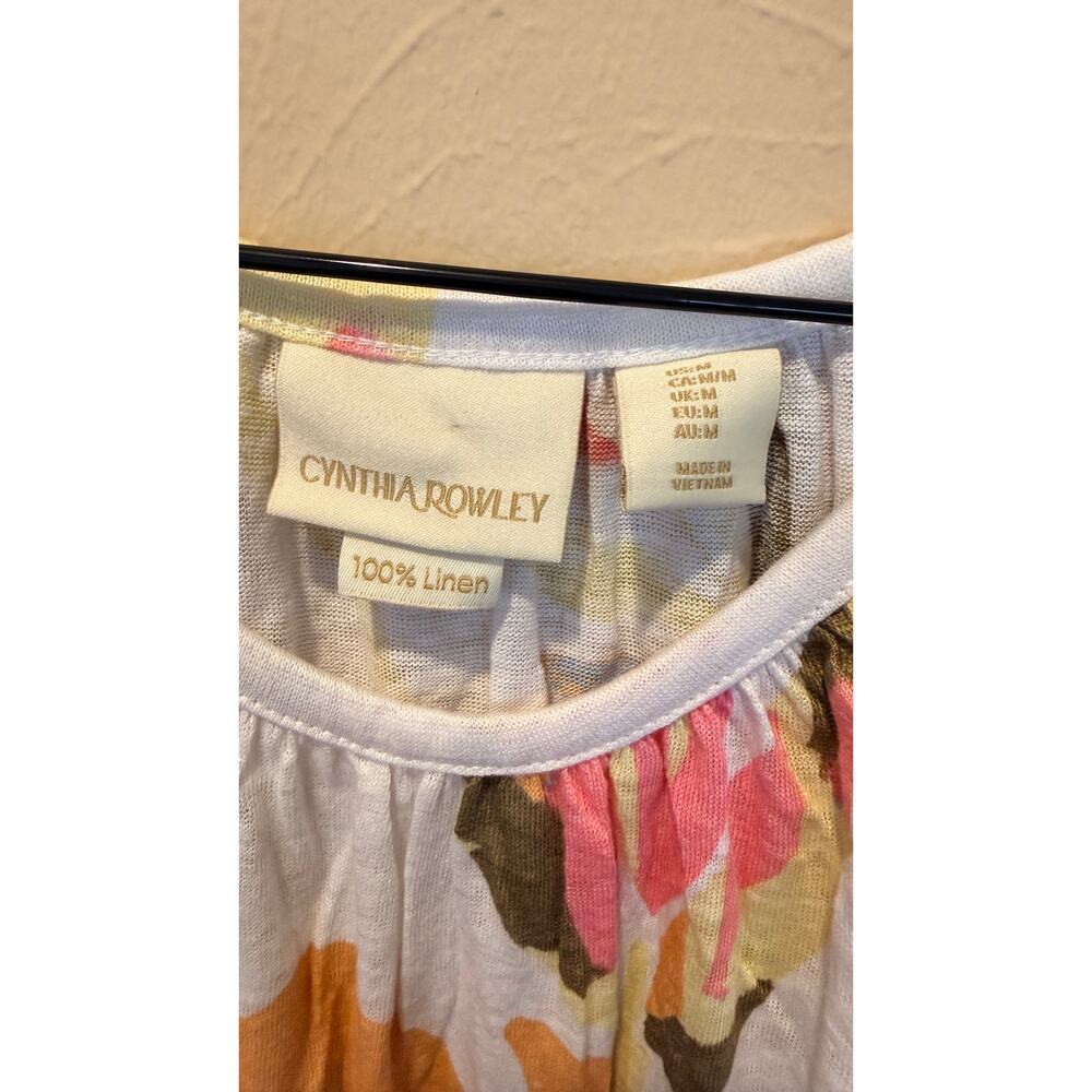 Cynthia Rowley 100% Linen Top Size Medium - Picture 2 of 3
